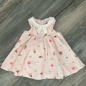 Janie and jack baby girls pink cotton dress size 3 to 6 months